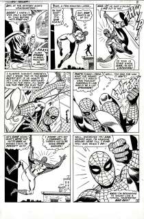 Frank Giacoia, John Romita Sr. - Daredevil #16 P 6 (Historic First Time Romita Draws Spider-Man!) Large Art - 1965
