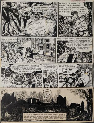Raymond Reding - 1 Original page - Jari - T08 Le justicier de Malagne - 1978