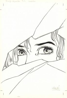 Jean Charles Kraehn | Illustration originale accompagnée de son bleu de mise en couleurs, contenant une impression - La Face cachée - Gil St André | Daniel Maghen