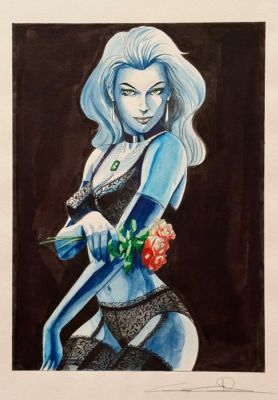 Candita, Giuseppe - 1 Original colour drawing - G. Candita - Una rosa per Eva Kant - 2024 | Catawiki