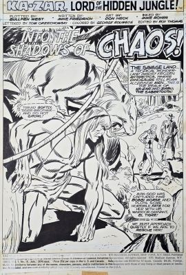 Splash Page originale Don Heck Ka-Zar v2 #04 | Venere Comic Art