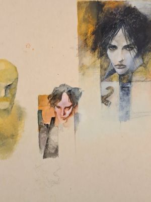 Roi, Corrado - 3 Original colour drawing - Ut e Studi Personaggi | Catawiki