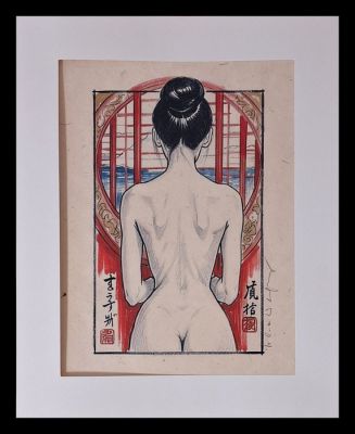 Emma Wildfang „Avant la haute mer“ - Ukiyo Fleeting Beauty Series | Catawiki