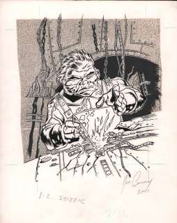 Joe Corroney - Monster Mechanic Card Art - Signed - 2001