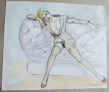 Renaud | original watercolour drawing  - Jessica Blandy | Catawiki