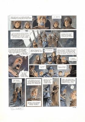 Joël Parnotte | Planche originale inédite n°41 bis - Cauchon... Ou l’homme qui tua Jeanne d’Arc | Daniel Maghen