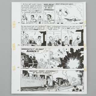 Jozef Van Hove (Pom) (1919-2014) | De Barbier van Bombilla. Originele tekenplaat van de 45ste pagina uit het verhaal. Totaal van 4... | Bernaerts