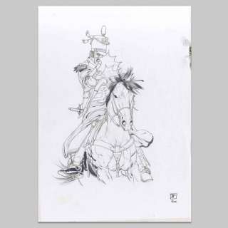 Jef | Illustration originale Geronimo, L’attaque du camp | Collector BD