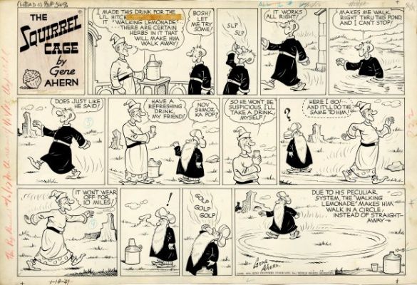 Ahern, Gene - SQUIRREL CAGE SUNDAY Sunday Strip
