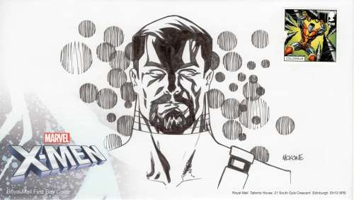 Mike McKone | Royal Mail: X-Men First Day Envelope (w/ bearded COLOSSUS Sketch and COLOSSUS Stamp) | Mike McKone