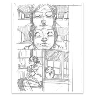 Faith Erin Hicks - The Last of Us - American Dreams Issue 01 Page 01 (Preliminary Pencils) *FIRST ELLIE APPEARANCE*