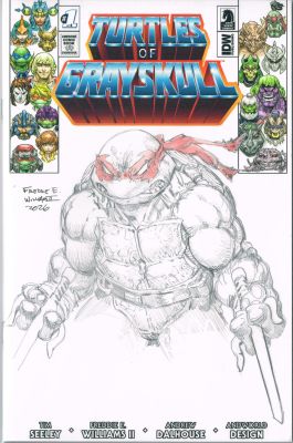 Freddie E. Williams II | Raphael Bust sketchLimited Ed. Turtles of GrayskullBlank | Freddie E. Williams II