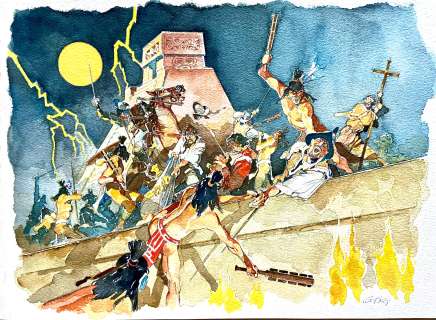 GIOVANNI TICCI - Original illustration for "Diari senza eroi". Cm. 45,5x33. Signed. Mint. Code 1184.