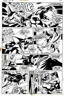 Gil Kane, Steve Mitchell - Marvel Team-Up #4 P 27 (Morbius in Every Panel Drawn By His Very First Artist As He Battles the X-Men: Cyclops & the Angel!) 1972 Page C