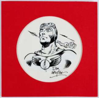 Don Newton Captain Midnight Illustration Original Art (c. 1970s). A delightful miniature. Newton captures well -