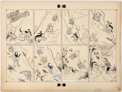 Mal Eaton Peter Piltdown Sunday Comic Strip Original Art Group of 4 (New York Tribune, 1937-46). Large-scale - | Heritage