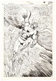 Richard Howell and Alfredo Alcala Shadow War of Hawkman #2 Splash Page 19 Original Art (DC, 1985). The winged - | Heritage