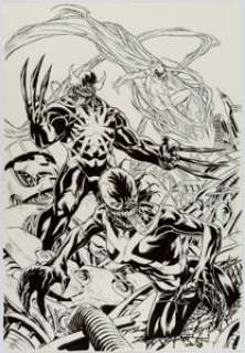 Mark Brooks Wolverine and the X-Men #4 Venom Variant Cover Original Art (Marvel, 2012). This image was used on - | Heritage