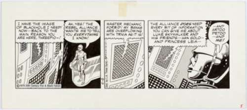 Russ Manning Star Wars Daily Comic Strip Original Art dated 6-8-79 (L.A. Times Syndicate, 1979).... | Heritage