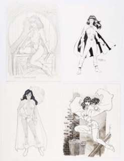 Frank Brunner, Bob McLeod, and Others - Phantom Lady Commission Illustration Original Art Group of 7 (2001-2014).... (Total: 7 Original Art) | Heritage