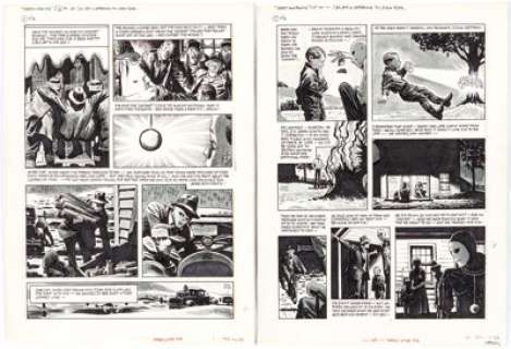 Alex Toth Eerie #64 Partial Story Original Art Group of 2 (Warren Publ., 1975).... (Total: 2 Original Art) | Heritage