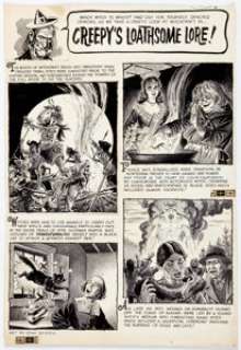 John Severin Creepy #10: "Creepy’s Loathsome Lore" Complete 1-Page Story Original Art (Warren Publ., 1966).... | Heritage