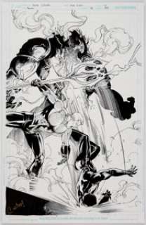 Vicente Cifuentes (printed) and Juan Castro Aquaman #52 Splash Page Original Art (DC, 2016)....