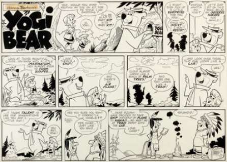 Harvey Eisenberg Yogi Bear Sunday Comic Strip Original Art dated 1-20 (McNaught Syndicate, c. early 1960s).... | Heritage