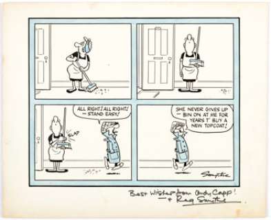 Reg Smythe Andy Capp Daily Comic Strip Original Art Group of 2 (Sunday Mirror, c. 1960s).... (Total: 2 Original Art)