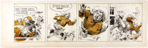 Jose Luis Salinas Cisco Kid Daily Comic Strip Original Art dated 6-13-51 (King Features Syndicate, 1951). ... | Heritage
