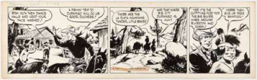 Fred Harman Red Ryder Daily Comic Strip Original Art dated 9-8-53 (McNaught Syndicate, 1953). Three large panels - | Heritage