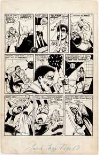 Alex Koda Smash Comics #33 Story Page 5 Original Art (Quality Comics, 1942). The Marksman, a heroic archer, attacks a -