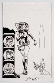 James Lyle Sci-Fi Comics Unpublished Cover Original Art (undated)....