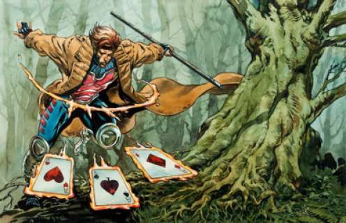 Ray Lago - Gambit Painting Original Art (c. 1990-2000s)....