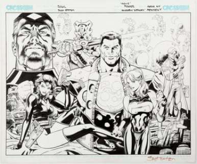 Scot Eaton and Andrew Hennessy Sigil "Movie Poster" Media Kit Illustration Original Art (CrossGen, 2000-03)....