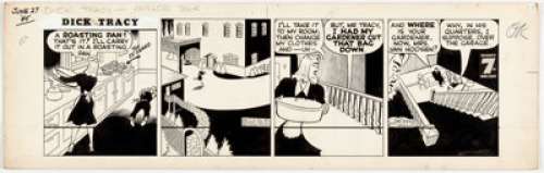 Chester Gould Dick Tracy Daily Comic Strip Original Art, dated 6-27-45 (Chicago Tribune, 1945).... | Heritage