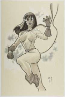 Stéphane Roux Phantom Girl Pin-Up Illustration Original Art (undated)....