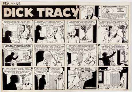 Chester Gould Dick Tracy Sunday Comic Strip Original Art dated 2-4-62 (Chicago Tribune, 1962).... | Heritage