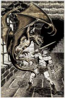 Ovi Hondru Savage Sword of Conan #195 Pin-Up Illustration Original Art (Marvel, 1992).... | Heritage