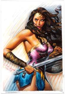Steve Rude - Gal Gadot as Wonder Woman Pin-Up Original Art (2019) ... | Heritage