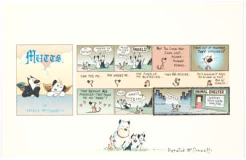 Patrick McDonnell Mutts Comic Strip Signed Lithograph Print with Remarqued Sketch Original Art (c. 2000s).... | Heritage