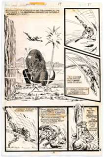 Billy Graham and Pablo Marcos Jungle Action #14 Story Page 17 Black Panther Original Art (Marvel, 1975).... | Heritage