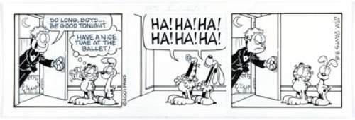 Jim Davis Garfield Daily Comic Strip Original Art dated 9-18-2007 (Paws/Universal Press Syndicate, 2007).... | Heritage