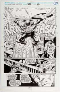 Ron Lim and Danny Bulanadi Captain America #386 Story Page 16 Original Art (Marvel, 1991).... | Heritage