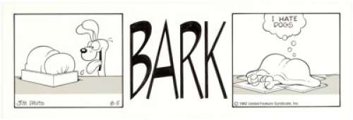 Jim Davis Garfield Daily Comic Strip Original Art dated 8-5-82 (United Feature Syndicate, 1982). Garfield, the cat - | Heritage