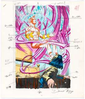 Daniel Vozzo Shade, The Changing Man #1 Story Page 37 Color Production And Others Lot Group of 3 (DC Comics, -