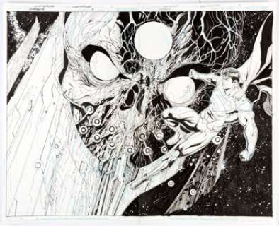 Ethan Van Sciver Convergence #0 Double-Splash Page 2 and 3 Original Art (DC, 2015) Lost somewhere in a black hole, -