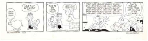 Frank Ridgeway Mr. Abernathy Daily Comic Strip Original Art dated 12-16-79 (King Features, 1979). A simple yet -