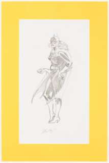 Carmine Infantino Batgirl Specialty Illustration Original Art (undated). The beautiful Batgirl, rendered by - | Heritage