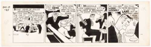 Chester Gould Dick Tracy Daily Comic Strip Original Art dated 12-10-45 (Chicago Tribune Syndicate, 1945).  Dick - | Heritage